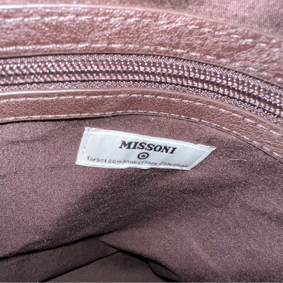 Missoni X Target Multi Color Chevron Zig Zag Canvas Tote Large Brown - Picture 5 of 15